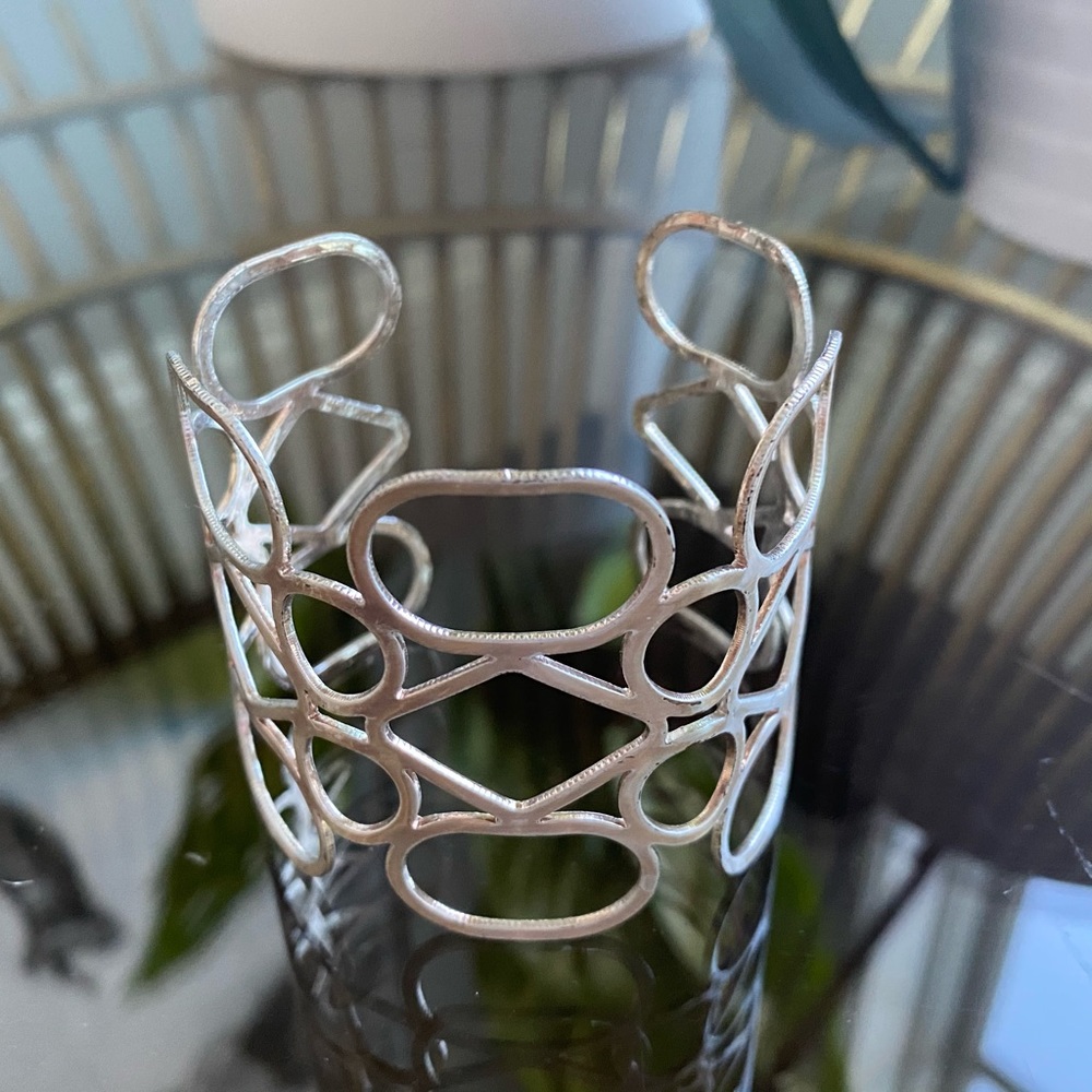 Geometric Wide Bangle - Picture 2 of 5
